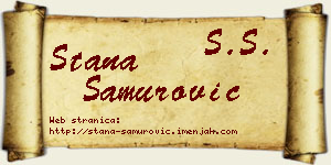 Stana Samurović vizit kartica